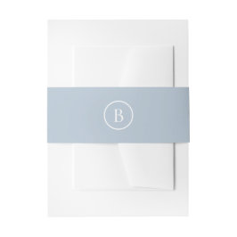 Cintas Para Invitaciones Boda elegante tradicional azul polvoriento