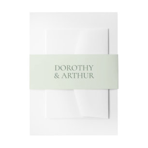 Cintas Para Invitaciones Boda elegante verde salvia moderna