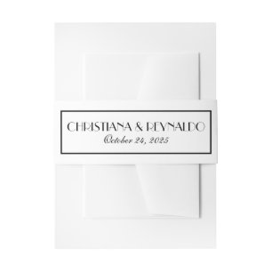 Cintas Para Invitaciones Boda elegante y elegante de los años 20