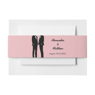 Cintas Para Invitaciones Boda elegante y moderno de los homosexuales