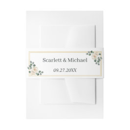 Cintas Para Invitaciones Boda elegante y moderno de rosa blanco