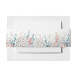 Cintas Para Invitaciones Boda en la playa de los arrecifes de coral Pastel 