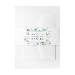 Cintas Para Invitaciones Boda Ethereal Eucalyptus Gold Frame Greenery