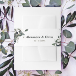Cintas Para Invitaciones Boda Eucalyptus Moderno