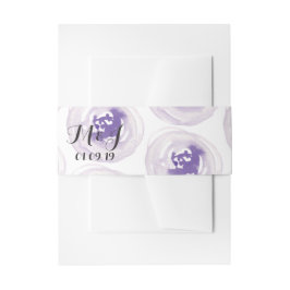 Cintas Para Invitaciones Boda Flor Violeta Púrpura