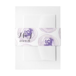 Cintas Para Invitaciones Boda Flor Violeta Púrpura