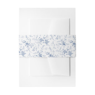 Cintas Para Invitaciones Boda Floral Azul Chinoiserie clásica
