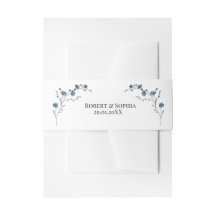 Boda Floral Azul Polvoriento 