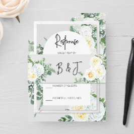 Cintas Para Invitaciones Boda Floral Blanca de Bloom