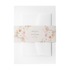 Cintas Para Invitaciones Boda floral boho minimalista de otoño