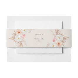 Cintas Para Invitaciones Boda floral boho minimalista de otoño