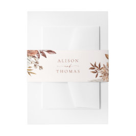 Cintas Para Invitaciones Boda floral Boho Terracota