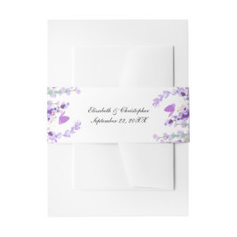Cintas Para Invitaciones Boda floral botánica de lavanda