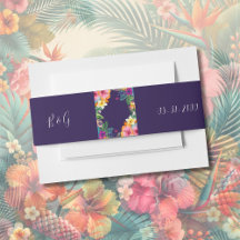 Boda floral colorido de hawaiana tropical