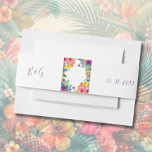 Boda floral colorido de hawaiana tropical