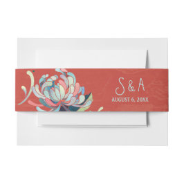 Cintas Para Invitaciones Boda floral cutáneo Monogramos