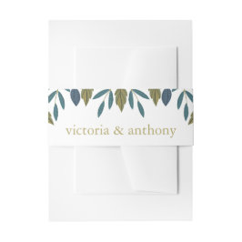 Cintas Para Invitaciones Boda floral de hojas rusas