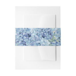 Cintas Para Invitaciones Boda floral de Hortensia Azul