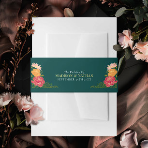 Cintas Para Invitaciones Boda floral de jardín encantado