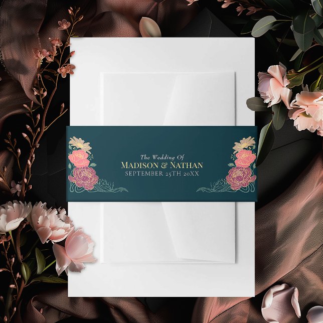 Cintas Para Invitaciones Boda floral de jardín encantado (Subido por el creador)