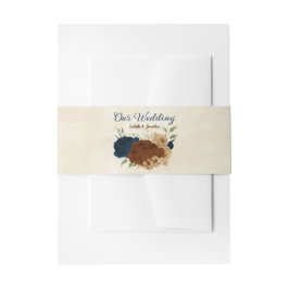 Cintas Para Invitaciones boda floral de la marina de terracota