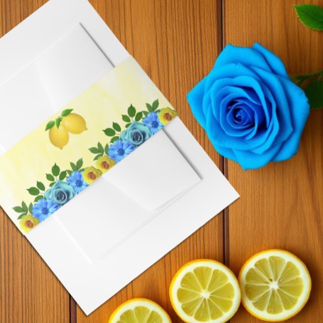 Cintas Para Invitaciones Boda floral de limón soleado (Subido por el creador)