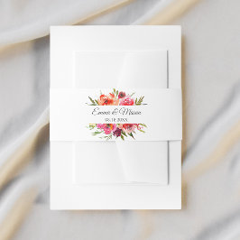 Cintas Para Invitaciones Boda floral de Romance radiante