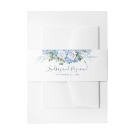 Cintas Para Invitaciones Boda floral Dusty Blue Hydrangea