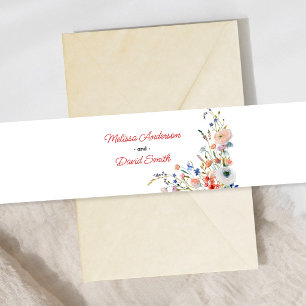 Cintas Para Invitaciones Boda floral elegante