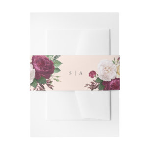 Cintas Para Invitaciones Boda floral elegante