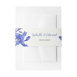 Cintas Para Invitaciones Boda floral elegante de acuarela azul