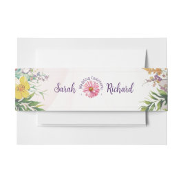 Cintas Para Invitaciones Boda floral elegante de primavera silvestre