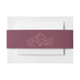Cintas Para Invitaciones Boda floral elegante granate