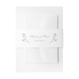 Cintas Para Invitaciones Boda Floral Elegante Rubor Wildflowers