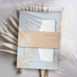 Cintas Para Invitaciones Boda floral minimalista