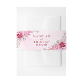 Cintas Para Invitaciones Boda floral Minimalista de oro rosa