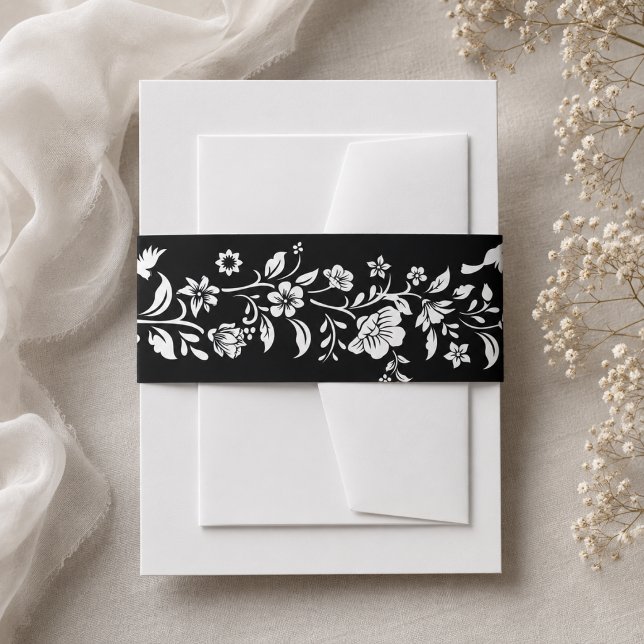 Cintas Para Invitaciones Boda floral moderna  (Subido por el creador)