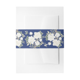 Cintas Para Invitaciones Boda floral Navy Blue Chinoiserie