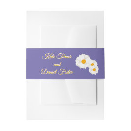 Cintas Para Invitaciones Boda Floral Púrpura 