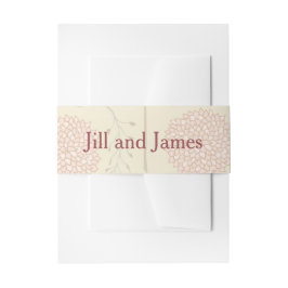 Cintas Para Invitaciones Boda floral rojo y beige