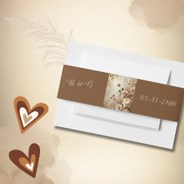 Cintas Para Invitaciones Boda floral romántico