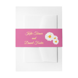 Cintas Para Invitaciones Boda Floral Rosa 