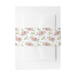 Cintas Para Invitaciones Boda floral rosa acuarela