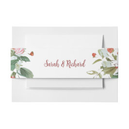 Cintas Para Invitaciones Boda floral rosa brillante