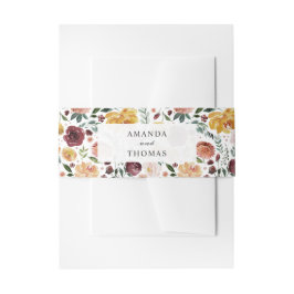 Cintas Para Invitaciones Boda floral ruso de un Naranja de Borgoña