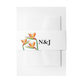 Cintas Para Invitaciones Boda floral tropical ave del paraíso