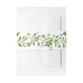Cintas Para Invitaciones Boda Floral Verde