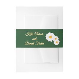 Cintas Para Invitaciones Boda Floral Verde Profundo 