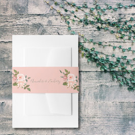 Cintas Para Invitaciones Boda floral verde rosa y sabio de Rubor