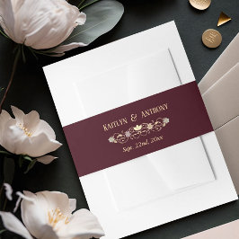 Cintas Para Invitaciones Boda Floral Vintage Elegante Renacimiento Rococó